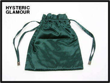 GREEN【HYSTERIC GLAMOUR PANDA MANIA DRAWSTRINGS バッグ ヒステリックグラマー パンダ マニア バッグ ポーチ 巾着 スカジャン素材】【中古】