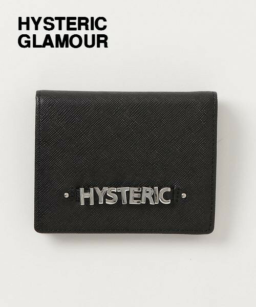 【HYSTERIC GLAMOUR LOGO MINI ウォレット NO. 01182QG03996 BLACK ヒステリックグラマー ロゴ ミニ ウォレット 財布 レザー 黒 ブラック】