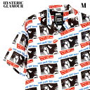 ヒステリックグラマー M【HYSTERIC GLAMOUR MEN SONIC YOUTH/GOO DEMOS柄 オープンカラーシャツ 02221AH06 WHITE柄 ヒステリックグラマー シャツ】