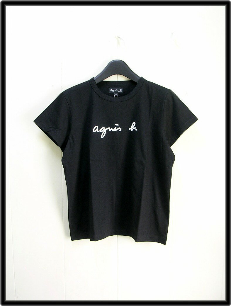 日本国内正規品 1 レディース 黒 Black【agnes b. FEMME LOGO TEE [アニエスベー] ロゴ Tシャツ S137 TS】