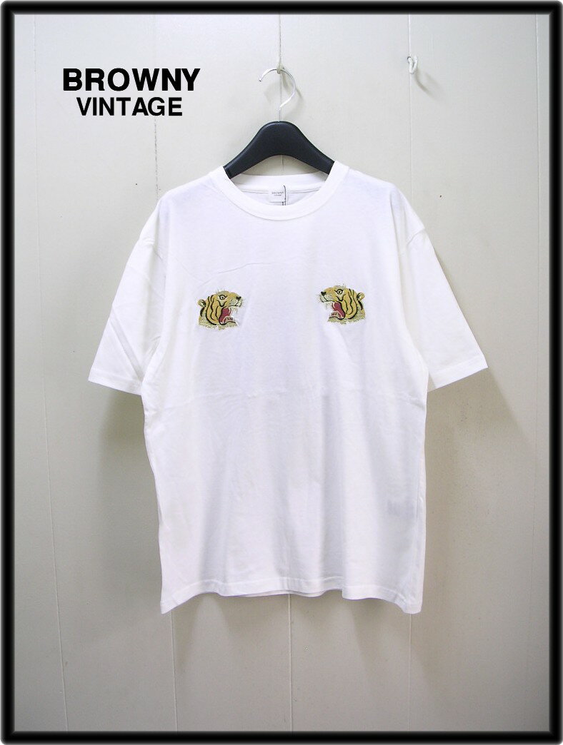 【楽天市場】人気 M 白 White【BROWNY VINTAGE スカTシャツ スーベニア 虎刺繍Tシャツ スカジャンTシャツ】：HEAVENS