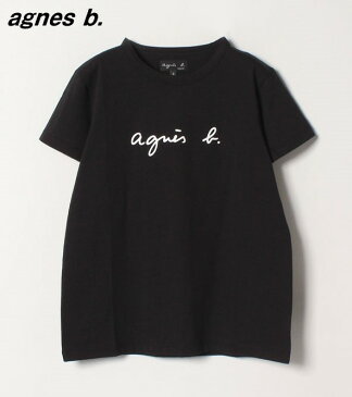 日本国内正規品 1 レディース 黒 Black【agnes b. FEMME LOGO TEE [アニエスベー] ロゴ Tシャツ S137 TS】