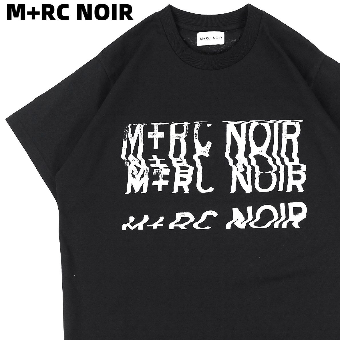 L【M RC NOIR FAKE POCKET TEE / BLK マルシェノア Tシャツ フェイクポケット Tシャツ 黒 ブラック BLACK】