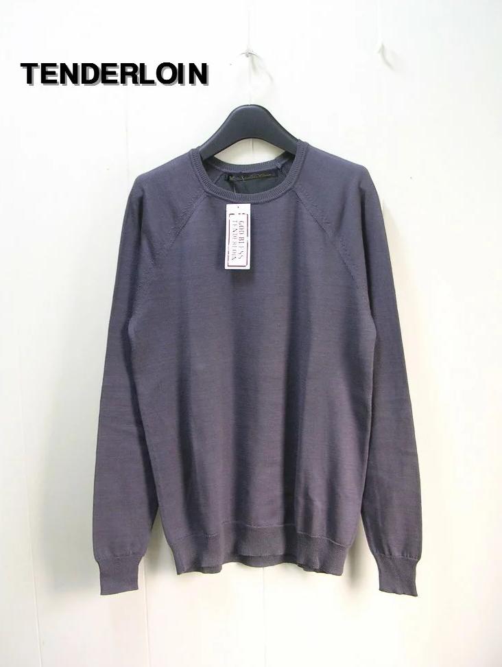 S 44,100【TENDERLOIN テンダーロイン T-RAGLAN KNIT ラグランニット シルク/コットン セーター】