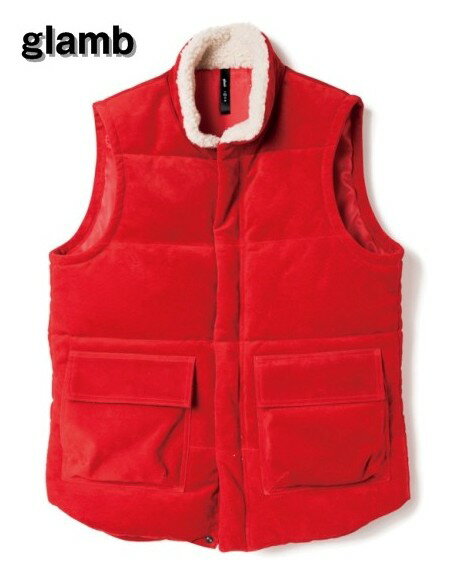 3【glamb Bruton down vest GB14SM/JKT05 Red グラム ダウンベスト】