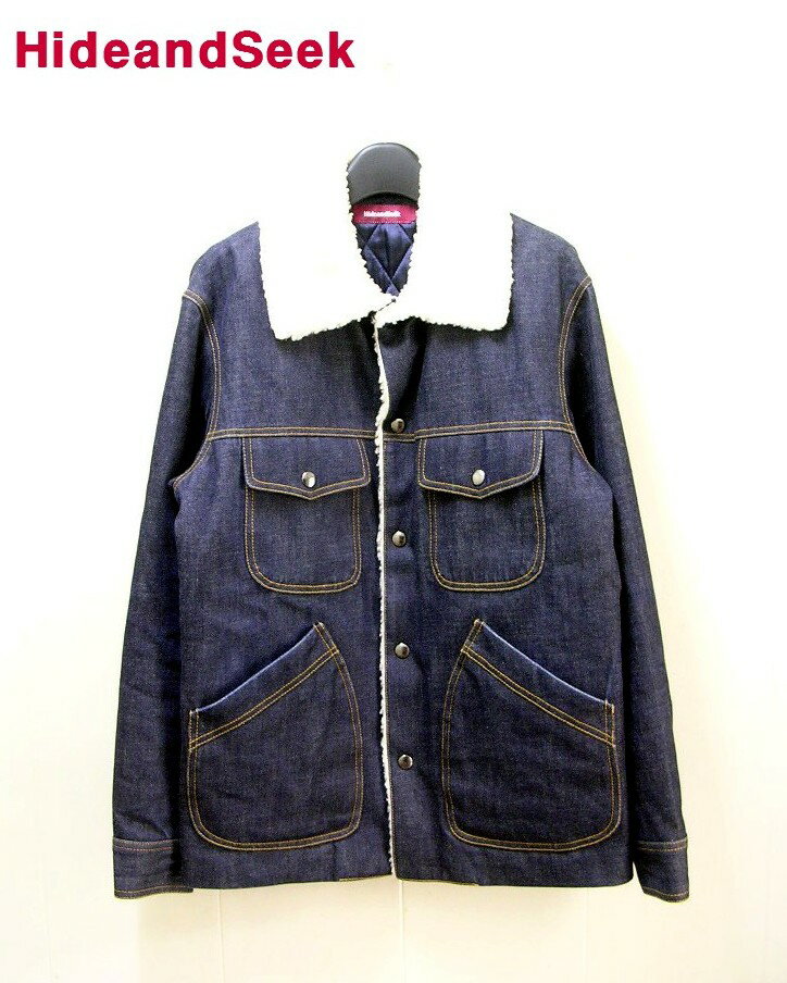 S【Hide and Seek DENIM BOA JACKET HJ-11019 ハイドアンドシーク デニムボアジャケット】【中古】