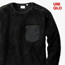 L Black【UNIQLO x Engineered Garments フリースプルオーバー（長袖）ユニクロ x エンジニアドガーメンツ フリースプルオーバー 黒 ブラック メンズ レディース ユニセックス 男女兼用 エンジニアードガーメンツ】