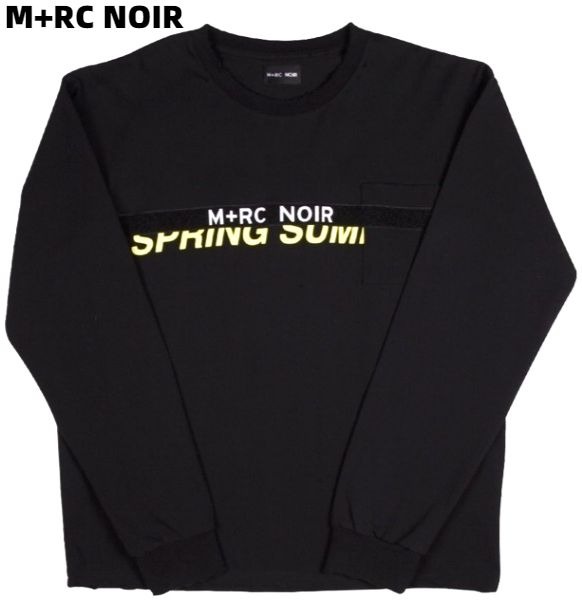 S【M RC NOIR BLACK LONG SLEEVE VELCRO TEE マルシェノア ロングスリーブ ロンTシャツ カットソー】