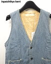 M【Inpaichthys Kerri DENIM COTTON BOA VEST NO. 0509527 インパクティスケリー デニムボアベスト】