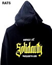 L【RATS SOLIDARITY ZIP HOODIE NO : 23'RTC-0205 BLACK ラッツ ジップ フーディー RATS パーカー ブラック】