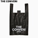 BLACK【THE CONVENI SHOPPER (M) NO：PUX-18040-C　BLACK x WHITE ザ コンビニ ショッパー エコバッグ エコバック 黒 x 白 ブラック x ホワイト】