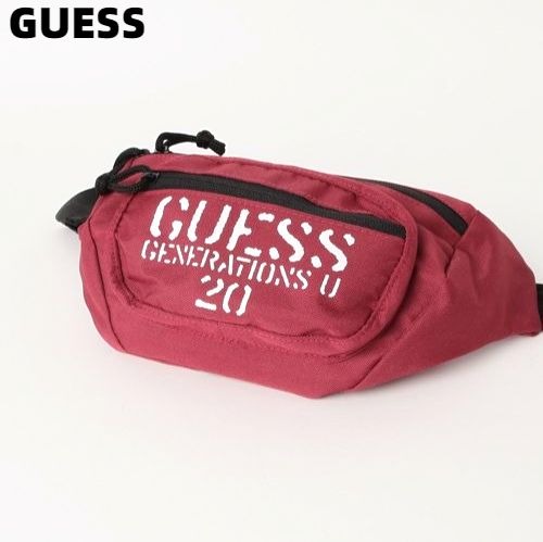 【Guess GUESS x GENERATIONS LOGO BUM BAG【EXCLUSIVE ITEM】WINE RED ゲス x ジェネレーションズ バッグ ボディーバッグ ウエストバッグ ショルダーバッグ バック メンズ レディース ユニセックス】