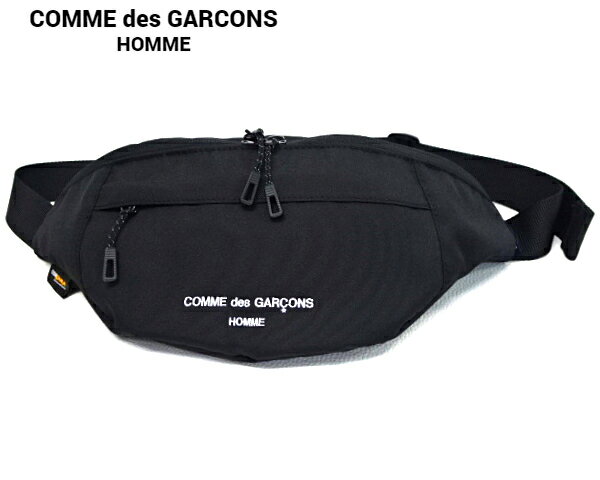 メンズバッグ, ボディバッグ・ウエストポーチ COMME des GARCONS HOMME LOGO WAIST BAG Cordura Bum Bag Black CDG HOMME 