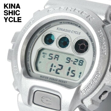 人気 SILVER【KINASHI CYCLE G-SHOCK 木梨サイクル Gショック6 CASIO カシオ 腕時計 自転車ロゴ 木梨憲武 シルバー】