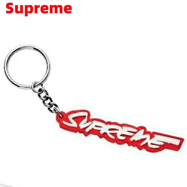 Red【Supreme Futura Logo Keychain シュプリーム フューチュラ ロゴ キーチェーン キーホルダー 赤 レッド】