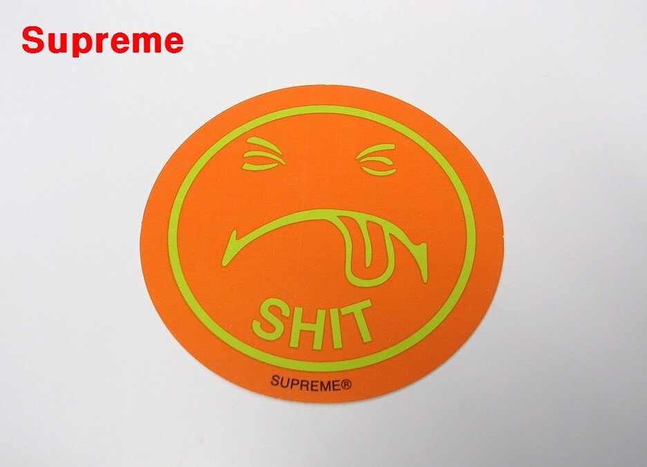 【Supreme SHIT Sticker Orenge シュプリーム ステッカー オレンジ 2017AW】