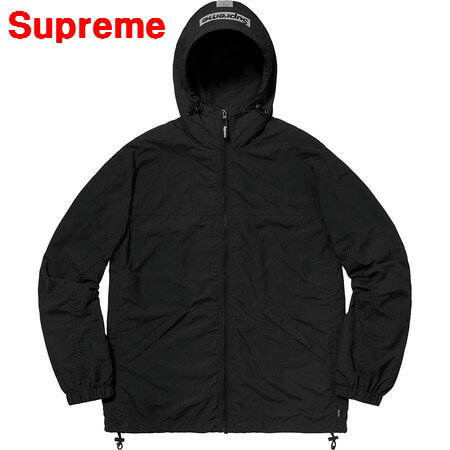 M【Supreme 18AW 2-Tone Zip Up Jacket Black シュプリーム 2トーンジップアップジャケット パーカー 黒 ブラック】