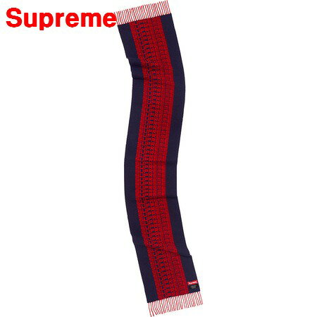 【Supreme Logo Repeat Scarf Red シュプリーム ロゴ リピート スカーフ マフラー 2018AW レッド/ネイビー】 【Supreme Logo Repeat Scarf Red シュプリーム ロゴ リピート スカーフ マフラー 2018AW レッド/ネイビー】