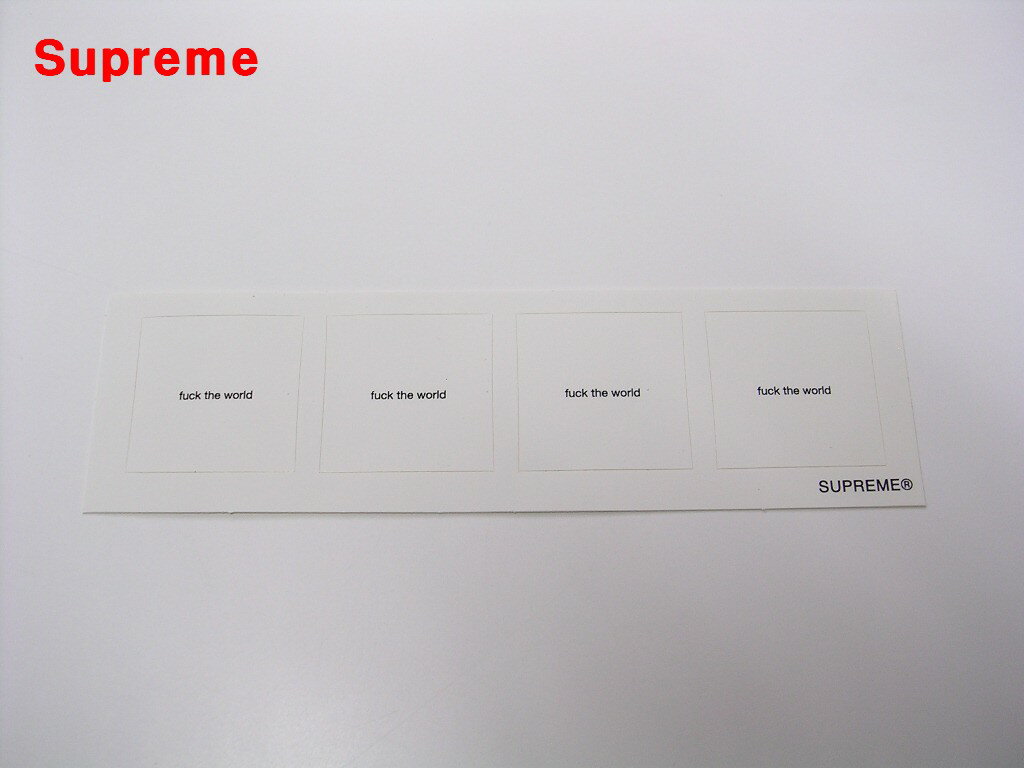 【Supreme FTW Mini Sticker Sheet White 2018 シュプリーム 4連 ステッカー fuck the world】