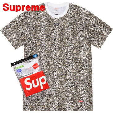 S 【Supreme x Hanes 19SS Leopard Tagless Tees シュプリーム x ヘインズ Tシャツ 豹柄 ヒョウ柄 レオパード 2019ss】