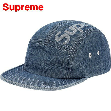 【Supreme Top Logo Denim Camp Cap Blue シュプリーム トップロゴ デニム キャンプ キャップ 青 ブルー 2019AW 2019FW】