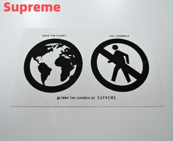 WHITE【2019AW Supreme SAVE THE PLANET Sticker シュプリーム ステッカー】