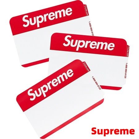 Red【Supreme 20AW Name Badge Stickers(Pack of 100) シュプリーム ネーム バッジ ステッカー 100枚セット 2020FW 2020AW 赤 レッド】