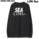 S【YOHJI YAMAMOTO LIMI feu WIND AND SEA LIMI FEU x WDS L/S T-SHIRT / BLACK (LIMI-04) リミフゥ x ウィンダンシー ロンTシャツ カットソー 黒 ブラック メンズ レディース ユニセックス 男女兼用】