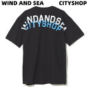 S【WIND AND SEA x CITY SHOP WIND AND CITY BIG T-SHIRT / BLACK シティーショップ コラボ ウィンダンシー Tシャツ】