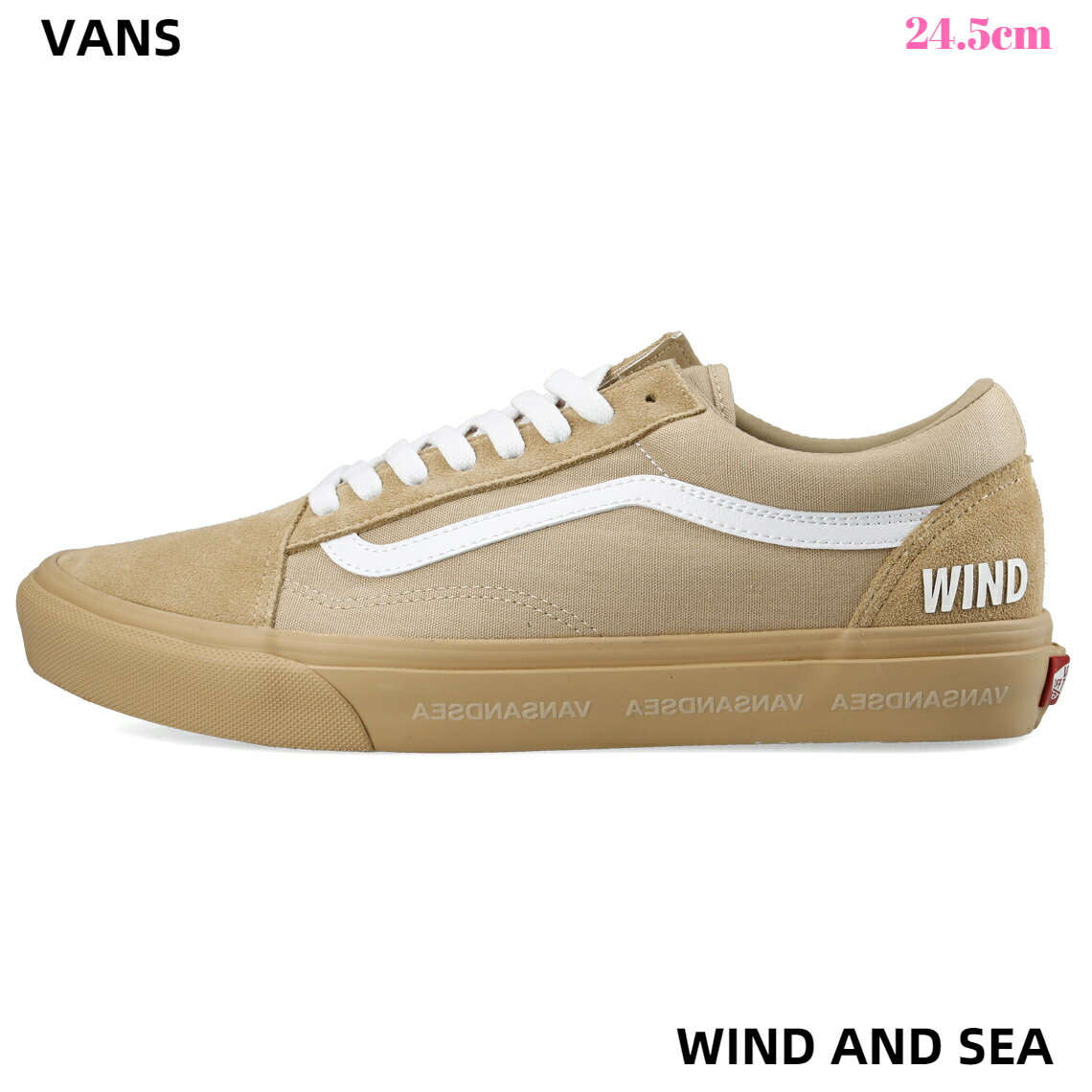 M'S US 6H(24.5cm) 【WIND AND SEA VANS x WDS Old Skool V36CF-WDS Beige ウィンダンシー x バンズ オールドスクール ベージュ】