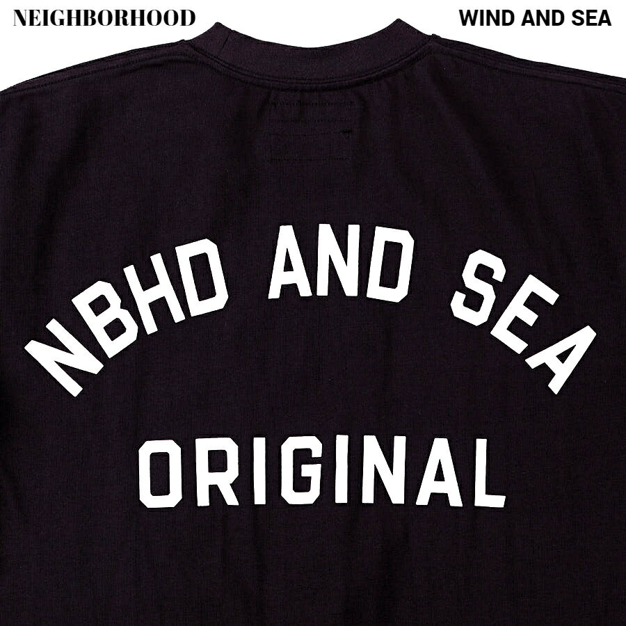 L【WIND AND SEA x NEIGHBORHOOD NHWDS-3 / C-TEE.SS (NASO) / BLACK (221FRWSN-STM03S) ウィンダンシー x ネイバーフッド Tシャツ / ブラック 2022ss メンズ レディース】
