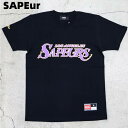 XL【SAPEur Rest With The Angeles U.S.A S/S Tshirt サプール Tシャツ レイカーズカラー】