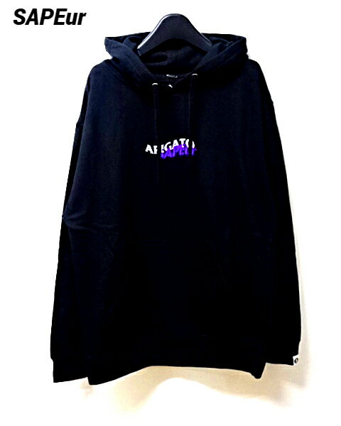 M【SAPEur ANTI SOCIAL SOCIAL CLUB HOODIE BLACK/PURPLE サプール アンチソーシャルソーシャルクラブ フーディー コラボレーション ブラック/パープル ロッドマン パーカー】