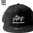 【KINASHI CYCLE スナップバックキャップ（The Stylist Japan×木梨サイクル）BLACK 木梨サイクル60周年記念 コラボ キナシサイクル 木梨憲武 帽子 黒 ブラック スタイリスト ジャパン 大久保篤志】