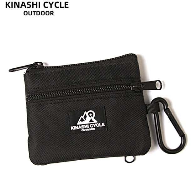 【KINASHI CYCLE OUTDOOR カラビナポーチ BLACK 木梨サイクル アウトドア コインケース カードケース キーケース ブラック】
