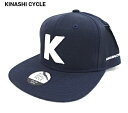 【KINASHI CYCLE スナップバックキャップ（K）NAVY KINASHI CYCLE GOLF 木梨サイクル ゴルフ 帽子 ネイビー 木梨憲武】