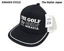 【KINASHI CYCLE メッシュキャップ（The Stylist Japan×木梨サイクル）BLACK ザスタイリストジャパン THE GOLF ザ ゴルフ 帽子 キナシサイクル 木梨憲武 ブラック】