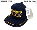 【KINASHI CYCLE メッシュキャップ（The Stylist Japan×木梨サイクル）NAVY ザスタイリストジャパン THE GOLF ザ ゴルフ 帽子 キナシサイクル 木梨憲武 ネイビー】