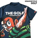 【KINASHI CYCLE GOLF モックネック（プロゴルファー猿カラー）NAVY 木梨サイクル ゴルフ モックネック Tシャツ ネイビー モックネック 半袖 Tシャツ 木梨憲武 のりさん】