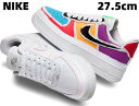 10.5(27.5cm)国内正規品 黒タグ付き【NIKE WMNS AIR FORCE 1 '07 LX WHITE/WHITE-MULTI-COLOR CJ1650-100 ナイキ NIKE ウィメンズ エア フォース 1 '07 LX レディース カジュアル シューズ 白マルチ-カラー】