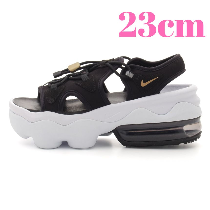 6(23cm)【国内正規品】【NIKE WMNS AIR MAX KOKO SANDAL BLACK/METALLIC GOLD-ANTHRACITE CI8798-002 ウィメンズ ナイキ エア マックス ココ サンダル レディース シューズ 黒/白 CI8798 002 2023】