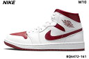 10(27cm)KiyNIKE WMNS AIR JORDAN 1 MID BQ6472-161 WHITE/POMEGRANATE-WHITE iCL EBY GA W[_ 1 ~bh zCg/{Oig[zCgz