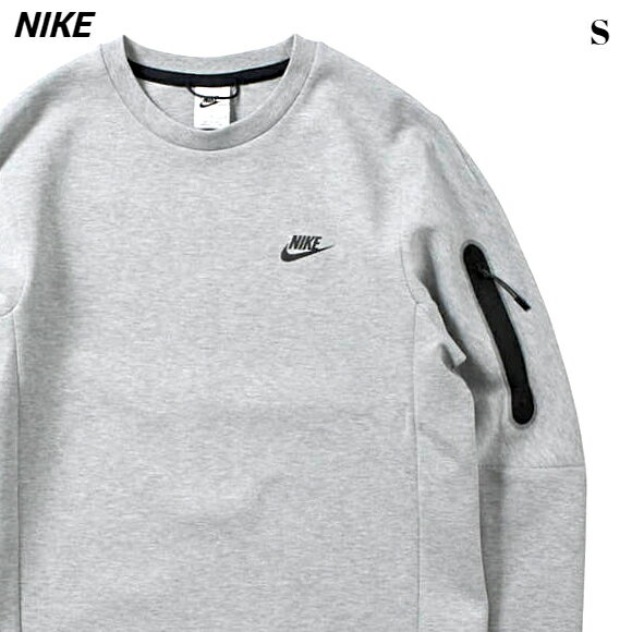 ナイキ トレーナー メンズ S 国内正規品【NIKE TECH FLEECE CREW CU4506-063 ナイキ テックフリース クルー スウェットシャツ メンズ トップス トレーナー プルオーバー ストレッチ ワークアウト ストリート プルオーバー 止水ジップ】