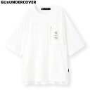 S【GUxUNDERCOVER スーパービッグジップポケットT(5分袖) WHITE UNDERCOVER ジーユーxアンダーカバー Tシャツ 白 ホワイト】