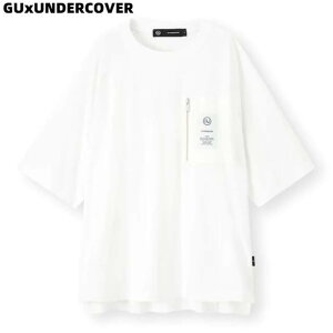 S【GU x UNDERCOVER スーパービッグジップポケットT(5分袖) WHITE UNDER COVER ジーユーxアンダーカバー Tシャツ 白 ホワイト】