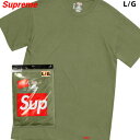 L 未開封【Supreme x Hanes 22ss Tagless Tee 2-pack Olive ヘインズ x シュプリーム Tシャツ 2枚セット オリーブ 2022ss】