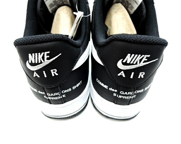 11(29cm)【NIKE AIR FORCE 1 / SUPREME / CDG AR7623-001 BLACK/WHITE COMME des GARCONS ナイキ エア フォース 1 シュプリーム コムデギャルソン ブラック/ホワイト】【美中古】