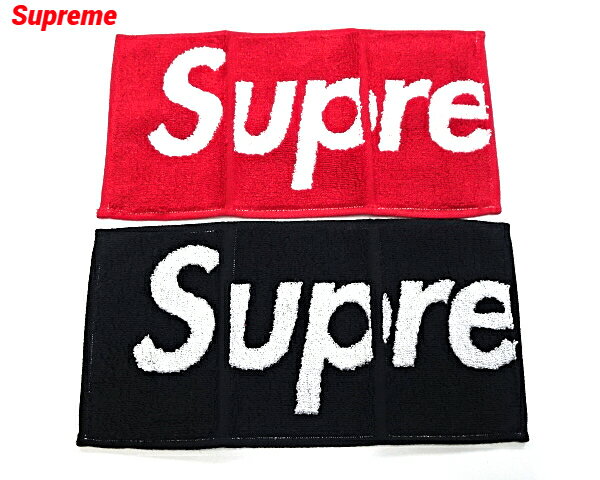 今治タオル ハンドタオル 【Supreme Imabari Pocket Folding Towels (Set of 2) Black/Red シュプリーム 今治 イマバリ ポケット フォールディング タオル ブラック/レッド 黒/赤 2枚セット 2023ss ハンドタオル ハンカチ】