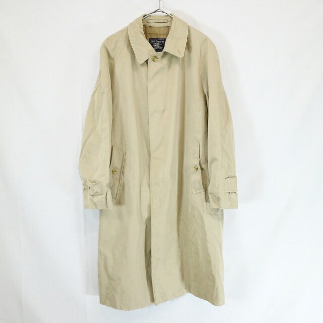 90s BURBERRY バーバリー ステンカラーコート Burberrys フォーマル ロングコート ベージュ ( メンズ 48 ) 中古 古着 5/ m8833