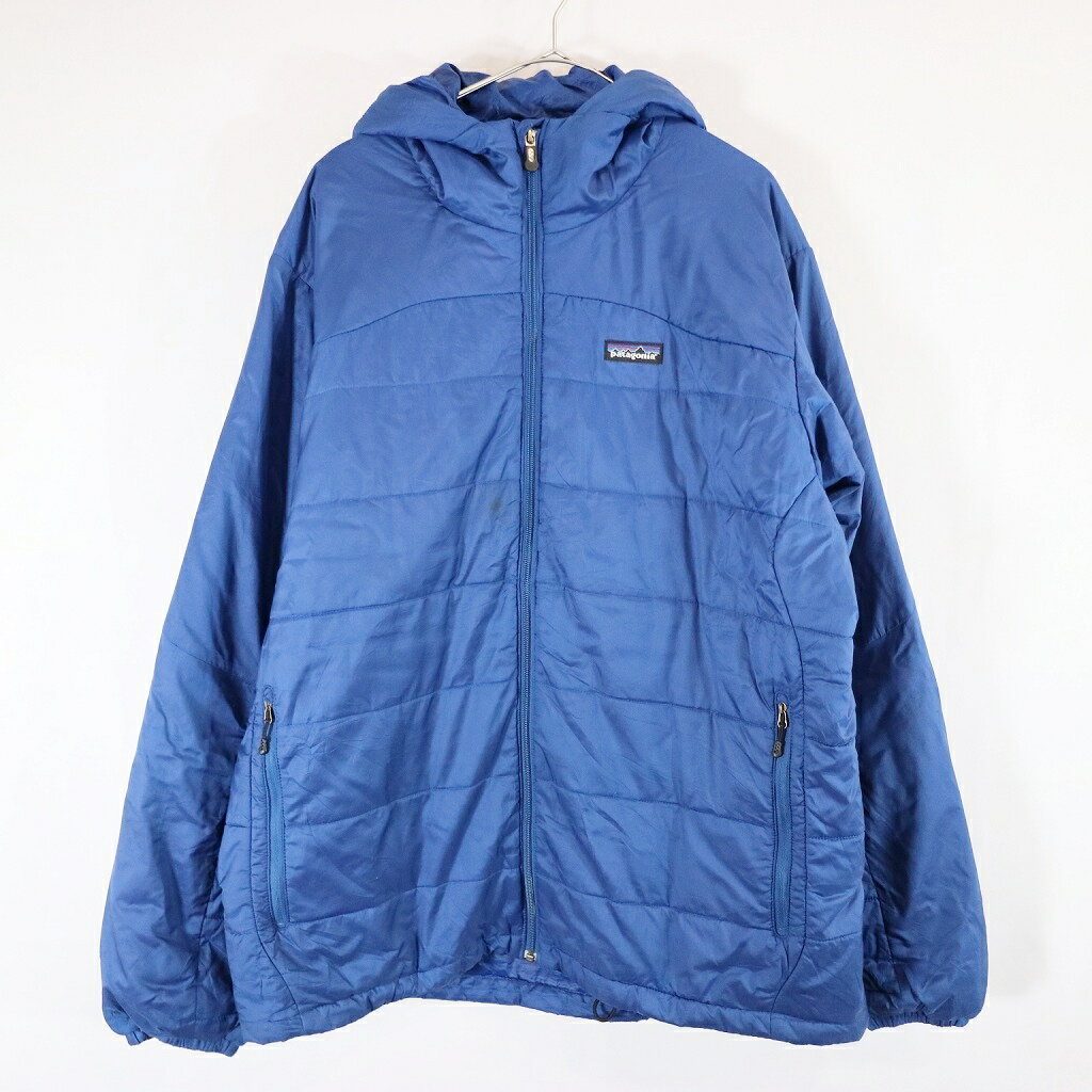 2000年代～ patagonia パタゴニア マイクロパフジャケット PRIMALOFT 防寒 防風 アウトドア ブルー (メンズ XL) 中古 古着 N6117